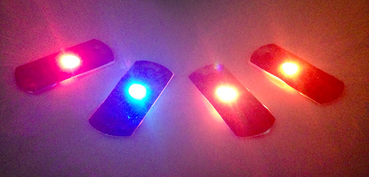 7 Color LED Flight Light Flat LED light Extreme Glow Disc Golf DiscGolfCenter